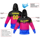 Custom Sweatshirt Hoodie For Men Women Girl Boy Print Your Logo Name Number Pink Blue Gradient