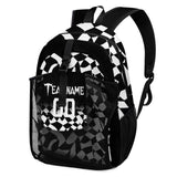 Customize White Black Sports Backpacks Featuring Personalized Names, Numbers and Logos