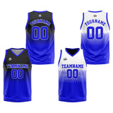 Custom Reversible Basketball Suit for Adults and Kids Personalized Jersey Royal-Black