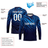 Custom Basketball Soccer Football Shooting Long T-Shirt for Adults and Kids Navy-Blue