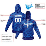 Custom Sweatshirt Hoodie For Men Women Girl Boy Print Your Logo Name Number Camouflage-Blue