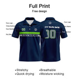 Custom Football Polo Shirts  for Men, Women, and Kids Add Your Unique Logo&Text&Number Seattle