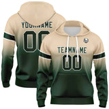 Custom Gradient Sweatshirt Hoodie For Man Woman Girl Boy Print Your Logo Name Number Khaki&Dark Green