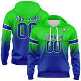 Custom Gradient Sweatshirt Hoodie For Man Woman Girl Boy Print Your Logo Name Number Green&Blue