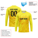 Custom Basketball Soccer Football Shooting Long T-Shirt for Adults and Kids Yellow