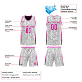 Custom Reversible Basketball Suit for Adults and Kids Personalized Jersey White&Black