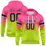 Custom Gradient Hoodie For Man Woman Girl Boy Print Your Logo Name Number Pink&Chartreuse