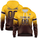 Custom Gradient Hoodie For Man Woman Girl Boy Print Your Logo Name Number Yellow&Brown