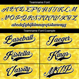 Custom Full Print Design Yellow Camouflage Baseball Jersey