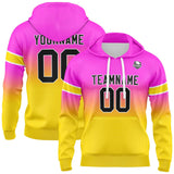 Custom Gradient Hoodie For Man Woman Girl Boy Print Your Logo Name Number Pink&Yellow