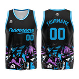 Custom Basketball Jersey Uniform Suit Printed Your Logo Name Number Black&White