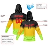 Custom Sweatshirt Hoodie For Men Women Girl Boy Print Your Logo Name Number Yellow Green Gradient