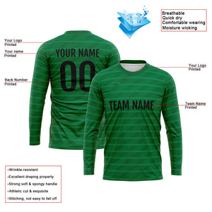 Custom Basketball Soccer Football Shooting Long T-Shirt for Adults and Kids Green