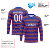 Custom Basketball Soccer Football Shooting Long T-Shirt for Adults and Kids Blue-Orange