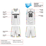 Custom Basketball Jersey Uniform Suit Printed Your Logo Name Number White