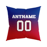 Custom Football Throw Pillow for Men Women Boy Gift Printed Your Personalized Name Number Royal&Red&White