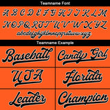 Custom Baseball Jersey Stitched Design Personalized Hip Hop Baseball Shirts Orange-Black