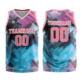 Custom Basketball Jersey Uniform Suit Printed Your Logo Name Number Pink&Light Blue