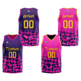 Custom Reversible Basketball Suit for Adults and Kids Personalized Jersey Purple&Pink