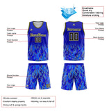 Custom Basketball Jersey Uniform Suit Printed Your Logo Name Number Flame&Royal