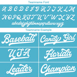 Custom Baseball Jersey Stitched Design Personalized Hip Hop Baseball Shirts Light Blue-White