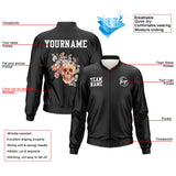 Custom Long Sleeve Windbreaker Jackets Uniform Printed Your Logo Name Number Black