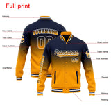 Custom Varsity Jacket Letterman jacket for Men, Women and Youth Navy Orange Gradient