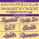 Custom Baseball Jersey Stitched Design Personalized Hip Hop Baseball Shirts Gold-Purple