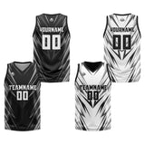 Custom Triangle Black Reversible Basketball Suit for Adults and Kids Personalized Jersey