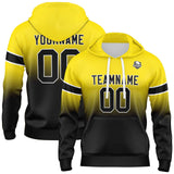 Custom Gradient Hoodie For Man Woman Girl Boy Print Your Logo Name Number Yellow&Black