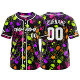 Custom Baseball Jersey Personalized Baseball Shirt for Men Women Kids Youth Teams Stitched and Print Purple&Green