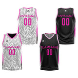 Custom Reversible Basketball Suit for Adults and Kids Personalized Jersey White&Black