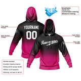 Custom Sweatshirt Hoodie For Men Women Girl Boy Print Your Logo Name Number Pink-Black-White