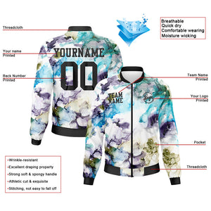 Custom Long Sleeve Windbreaker Jackets Uniform Printed Your Logo Name Number Halo Dyeing