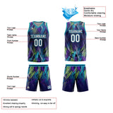 Custom Purple Light Blue Basketball Jersey Uniform Suit Printed Your Logo Name Number