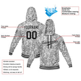 Custom Sweatshirt Hoodie For Men Women Girl Boy Print Your Logo Name Number Gray Camouflage