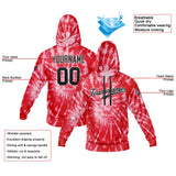 Custom Sweatshirt Hoodie For Men Women Girl Boy Print Your Logo Name Number Red Tie Dyeing