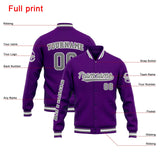 Custom Varsity Jacket Letterman jacket for Men, Women and Youth Orange Purple Grey