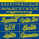 Custom Baseball Jersey Stitched Design Personalized Hip Hop Baseball Shirts Royal-Yellow