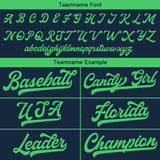 Custom Baseball Jersey Stitched Design Personalized Hip Hop Baseball Shirts Navy-Green