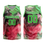 Custom Basketball Jersey Uniform Suit Printed Your Logo Name Number Green&Red