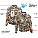 Custom Long Sleeve Windbreaker Jackets Uniform Printed Your Logo Name Number Leopard Print