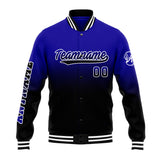 Custom Gradient Varsity Jacket Letterman jacket for Men, Women and Youth Royal Black