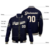 Custom Varsity Jacket Letterman jacket for Men, Women and Youth Navy Cream