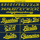 Custom Baseball Jersey Stitched Design Personalized Hip Hop Baseball Shirts Navy-Yellow