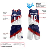 Custom Reversible Basketball Suit for Adults and Kids Navy-Red-White