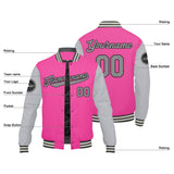 Custom Varsity Jacket Letterman jacket for Men, Women and Youth Pink