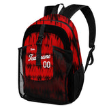 Customize Red Sports Backpacks Featuring Personalized Names, Numbers and Logos