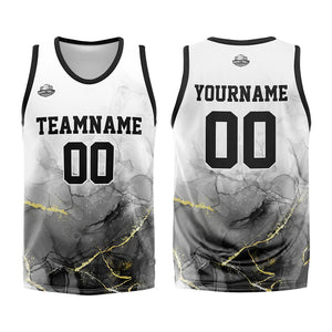 Custom Basketball Jersey Uniform Suit Printed Your Logo Name Number Black&White