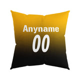 Custom Football Throw Pillow for Men Women Boy Gift Printed Your Personalized Name Number Yellow&Black&White